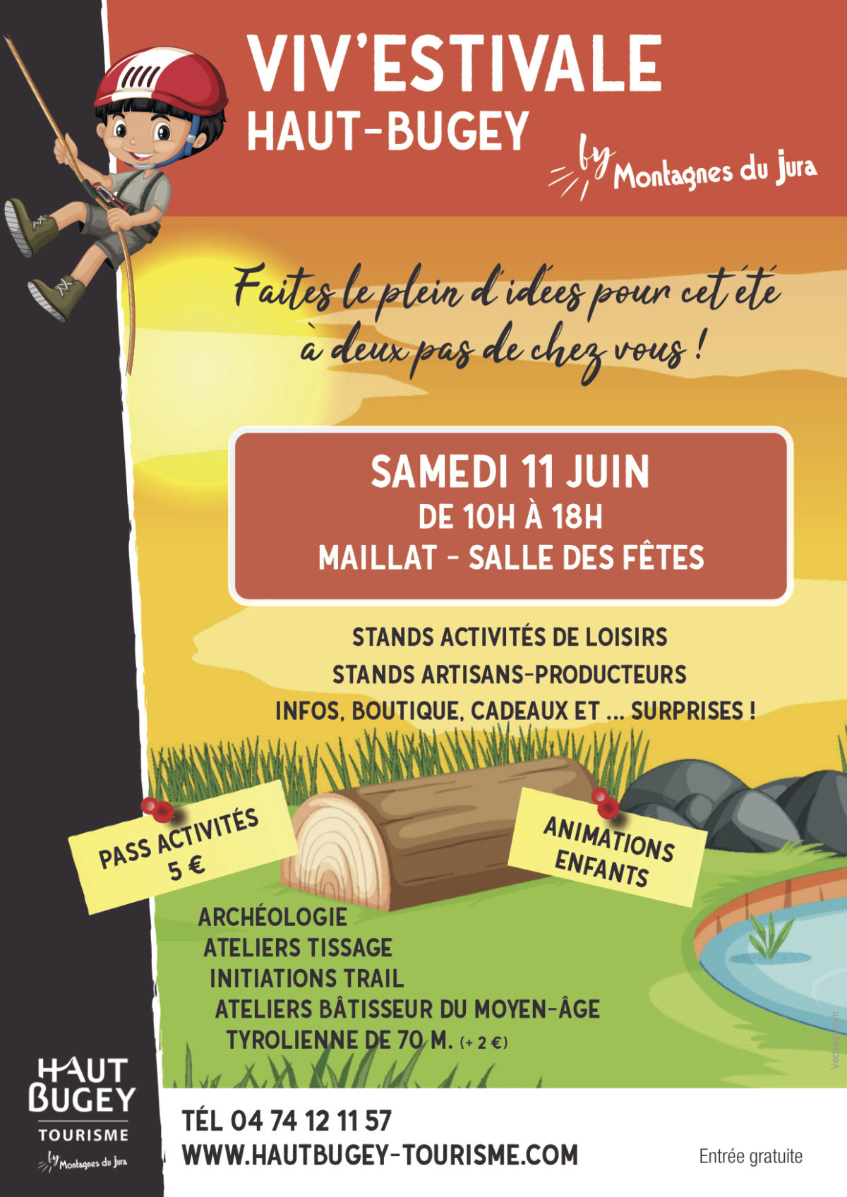 Viv'Estivale tyrolienne geante bugey jura