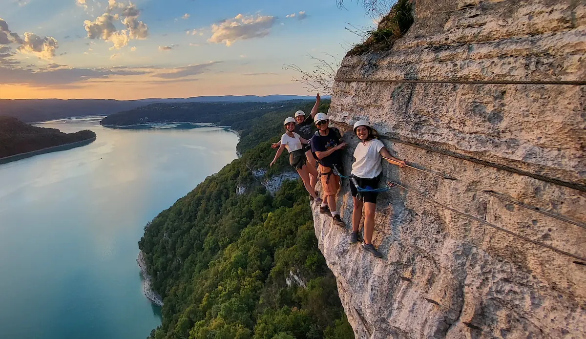 EVG Via ferrata in the Jura at Lac Vouglans