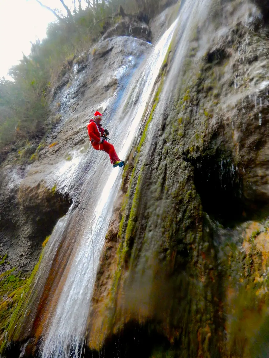IJscanyoning in de Jura bij La Sandezanne